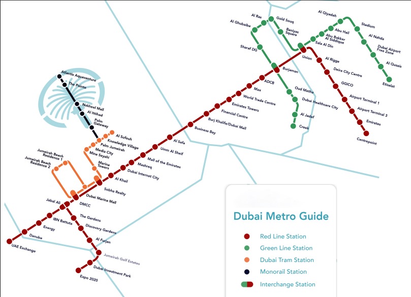 Dubai metro map